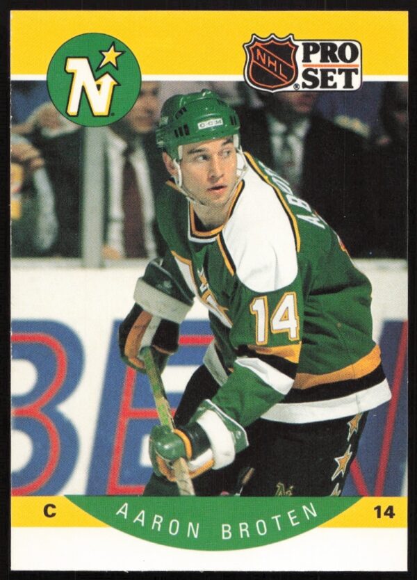 Aaron Broten 1990-91 NHL Pro Set Card #131 Front View