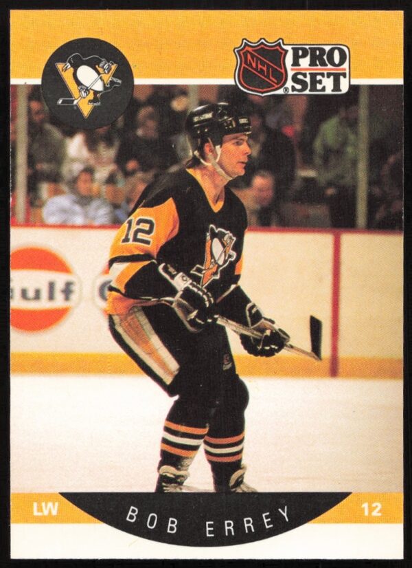 1990-91 Pro Set NHL Bob Errey Hockey Card #234, featuring action on ice.