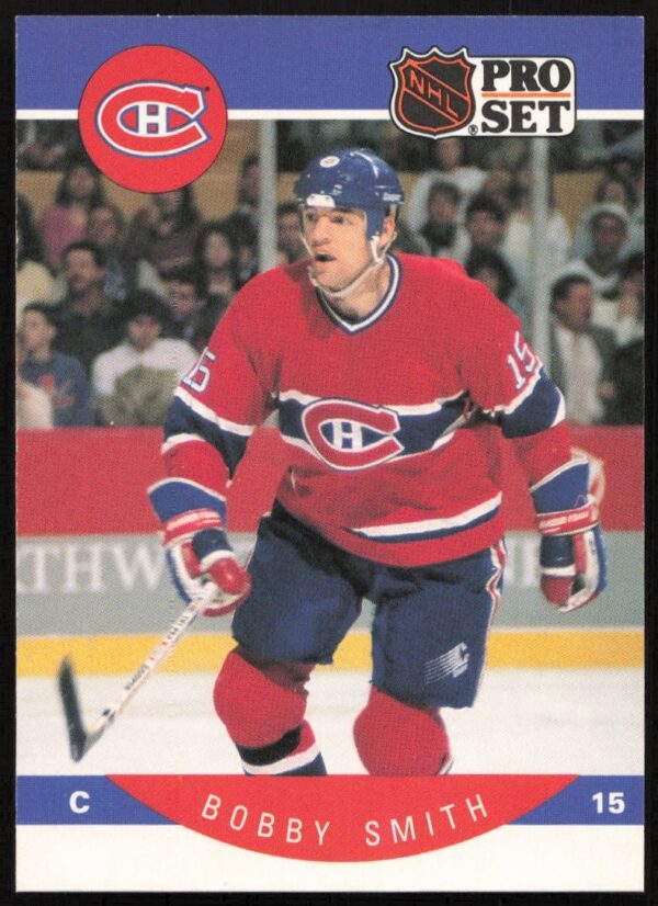 Bobby Smith 1990-91 NHL Pro Set trading card #160 front view.
