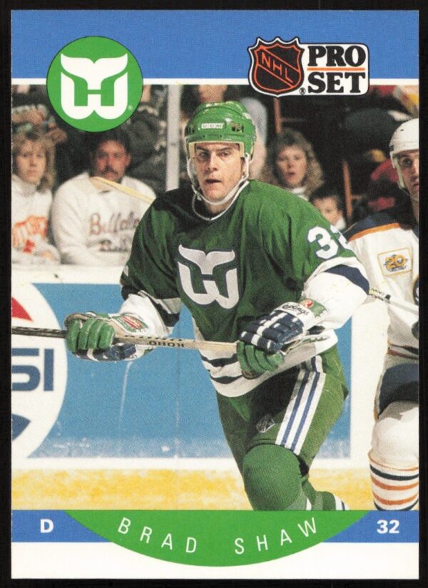 Brad Shaw 1990-91 Pro Set NHL Card #110 Front Image.