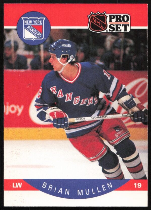 Brian Mullen 1990-91 Pro Set NHL trading card #203 front image.