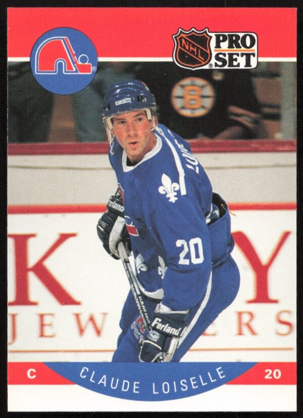 Pro Set 1990-91 NHL Card, Claude Loiselle #252, Front View.