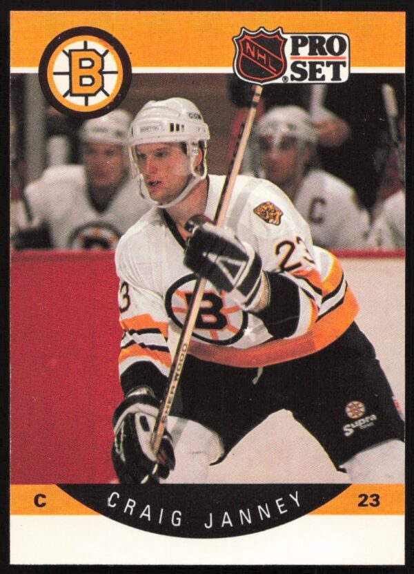 Craig Janney 1990-91 Pro Set NHL Card #8 - Boston Bruins Action Shot