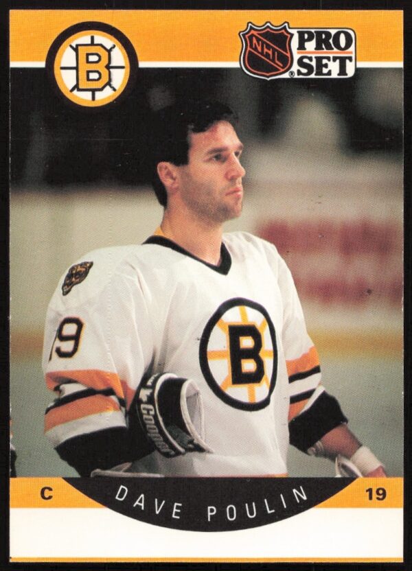 Dave Poulin NHL Pro Set Card #13 Front 1990-91 Season Hockey Player Image.