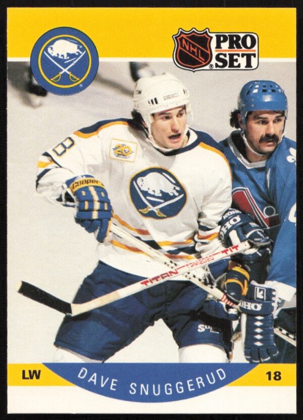 Dave Snuggerud Buffalo Sabres 1990-91 NHL Pro Set Card #30 Front View.