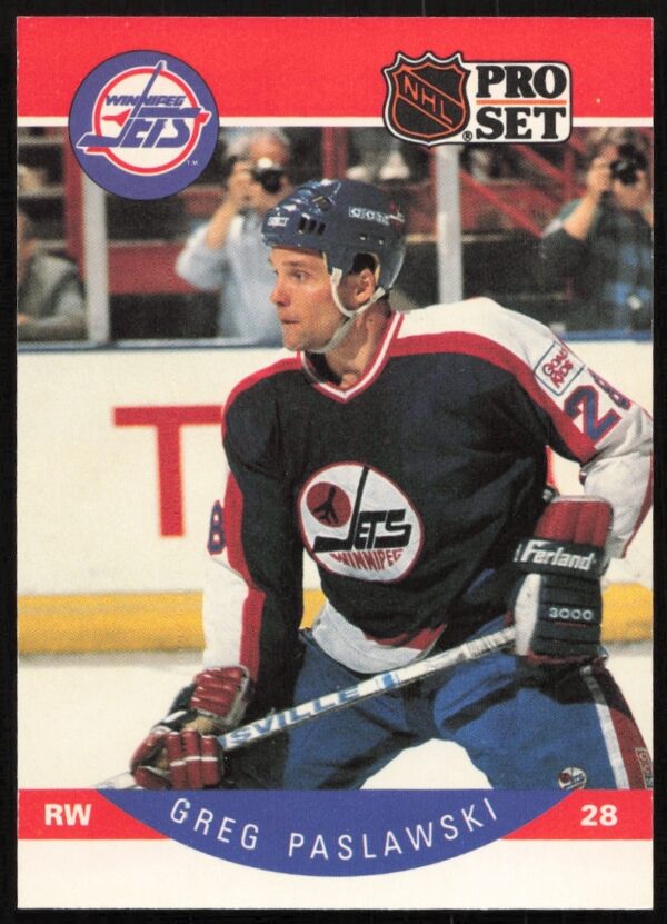 Greg Paslawski 1990-91 NHL Pro Set Card #336 with St. Louis Blues.