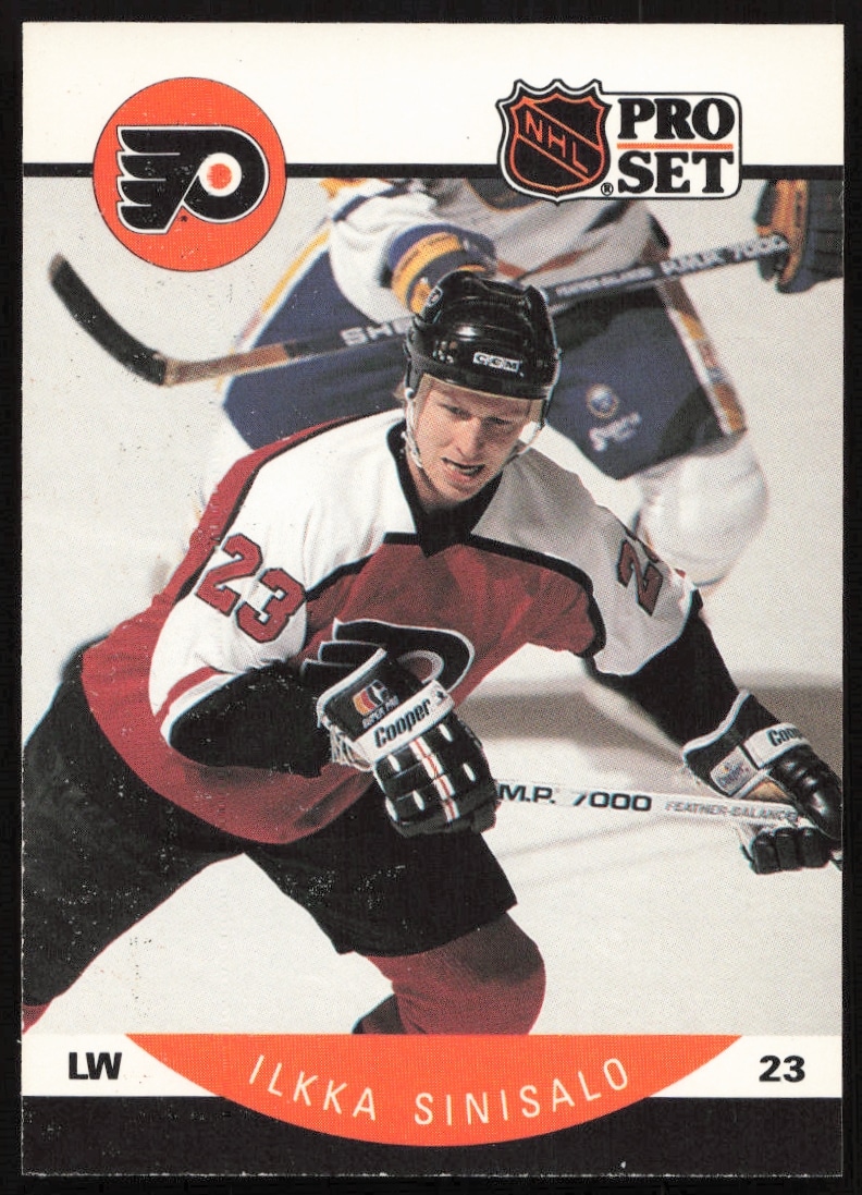 Ilkka Sinisalo 1990-91 Pro Set NHL Card #223, showcasing action-packed gameplay.
