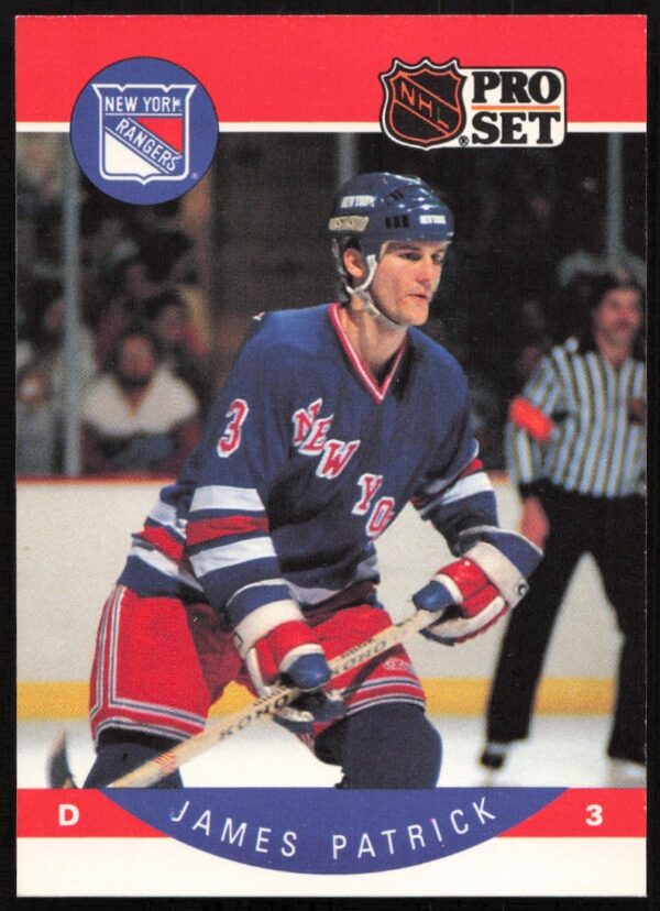 Front of James Patrick NHL Pro Set Card #207, 1990-91 Season.