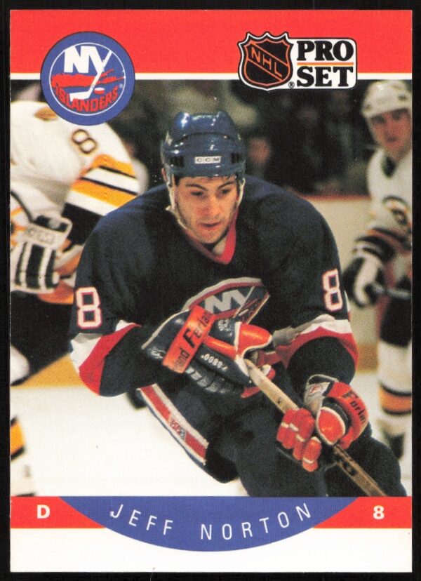 Jeff Norton 1990-91 NHL Pro Set card #189, showcasing dynamic on-ice action.