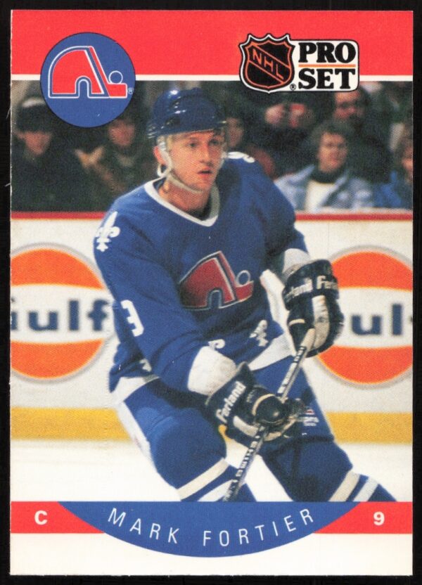1990-91 Pro Set NHL card: Marc Fortier misspelled; error on both sides, #245.