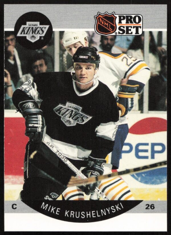 Mike Krushelnyski 1990-91 Pro Set NHL Trading Card #121, Front View.