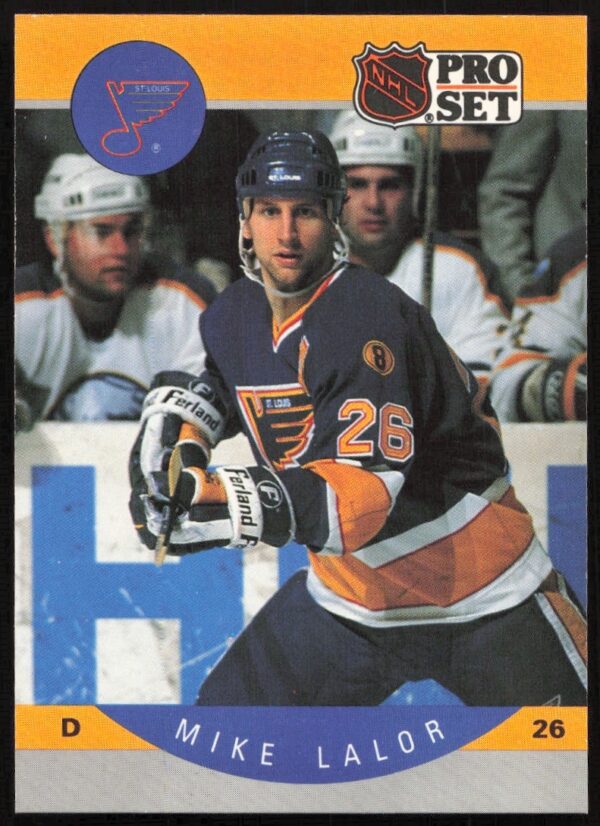 1990-91 Pro Set NHL Mike Lalor #264 hockey card featuring action photo.