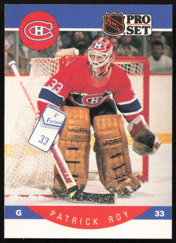 1990-91 Patrick Roy Pro Set NHL Card #157, Montreal Canadiens.