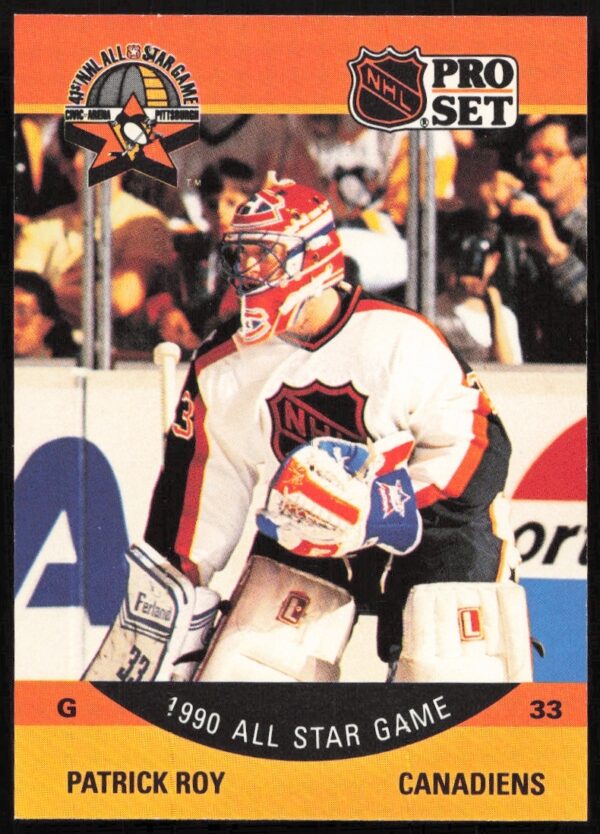 Patrick Roy 1990-91 Pro Set NHL Card #359 Front View.
