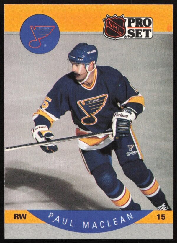 Paul MacLean Pro Set Hockey Card 1990-91 Winnipeg Jets Action Photo #266.