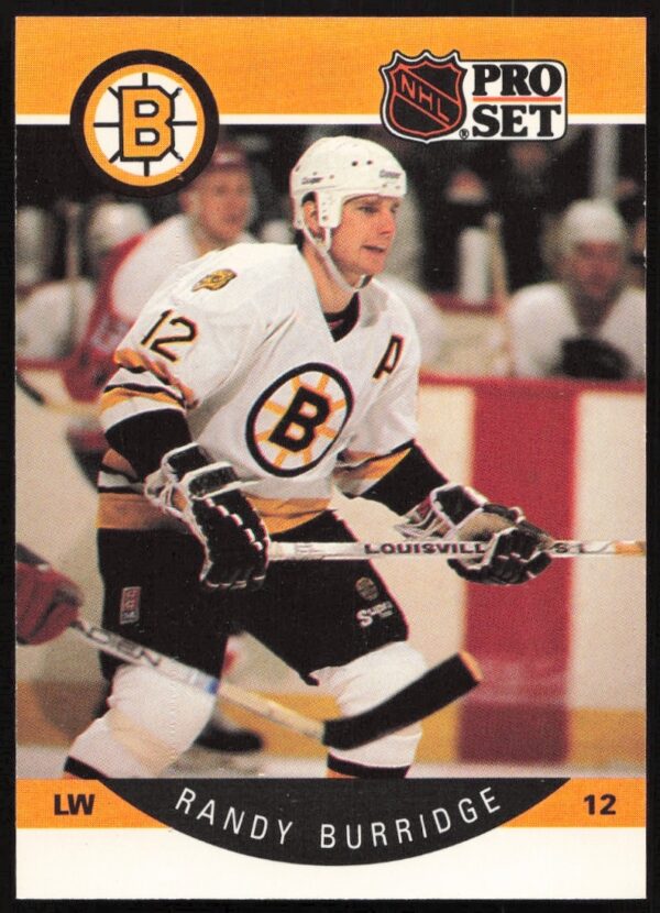 1990-91 NHL Pro Set Randy Burridge Boston Bruins Card Front #2.