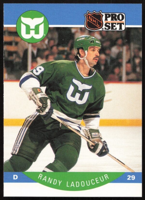 1990-91 NHL Pro Set Randy Ladouceur Trading Card Front View #108