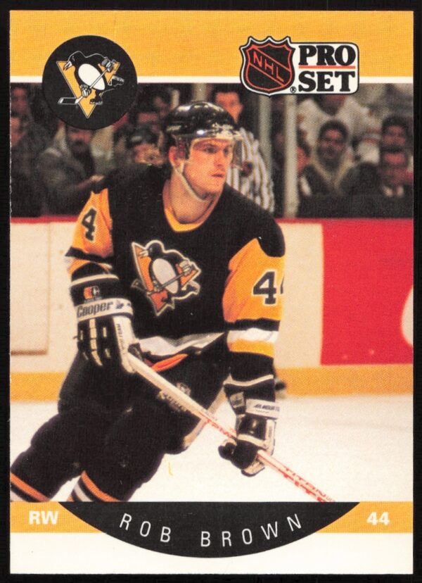 Rob Brown 1990-91 Pro Set NHL Card #229, Front View
