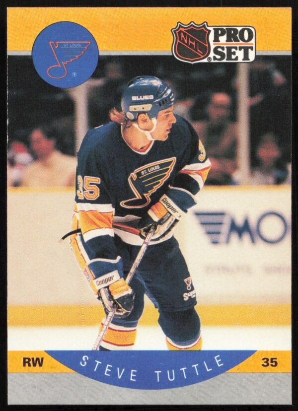 Steve Tuttle 1990-91 NHL Pro Set Hockey Card #273, featuring gameplay action.