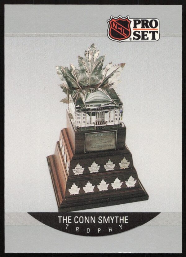 1990-91 NHL Conn Smythe Trophy card featuring playoff MVP award.
