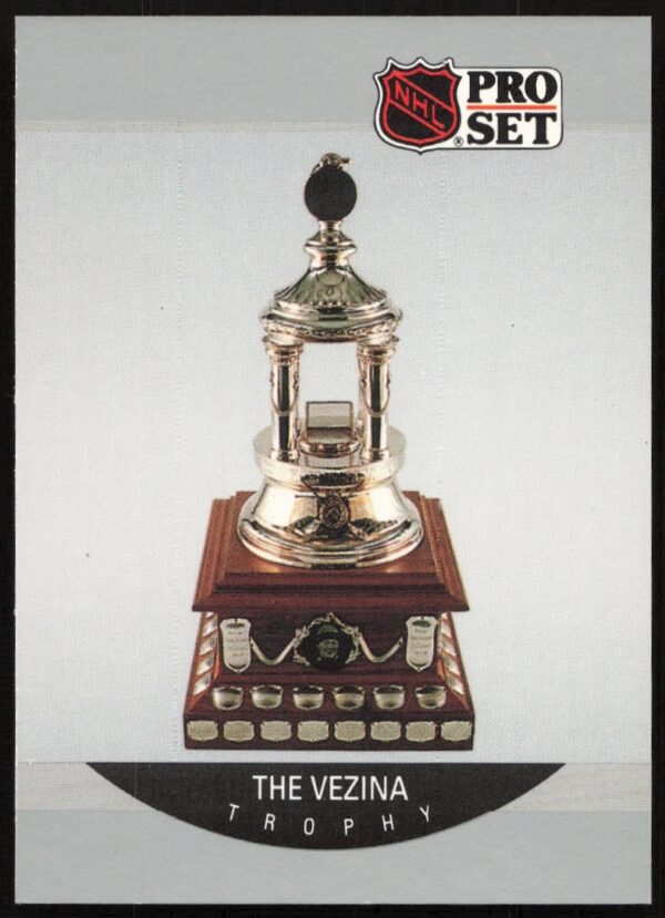1990-91 NHL Pro Set Vezina Trophy Card #391, honoring the leagues top goaltender.