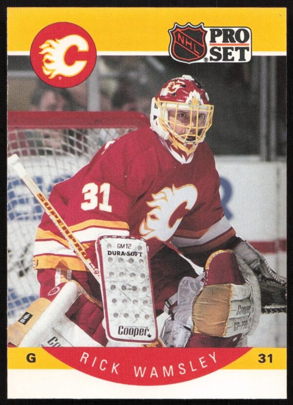 Rick Wamsley 1990-91 Pro Set Hockey Card #48 Action Shot.