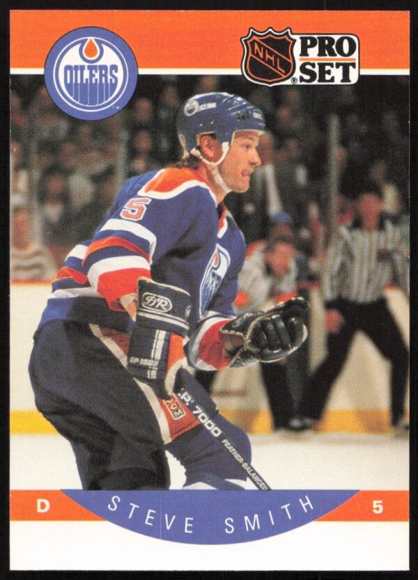 Steve Smith 1990-91 Pro Set Hockey Card #96 - Edmonton Oilers Uniform