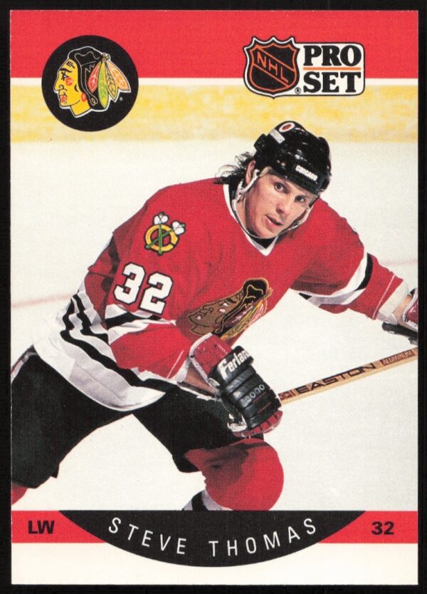 Steve Thomas 1990-91 Pro Set Hockey Card #62 in New York Islanders Uniform.