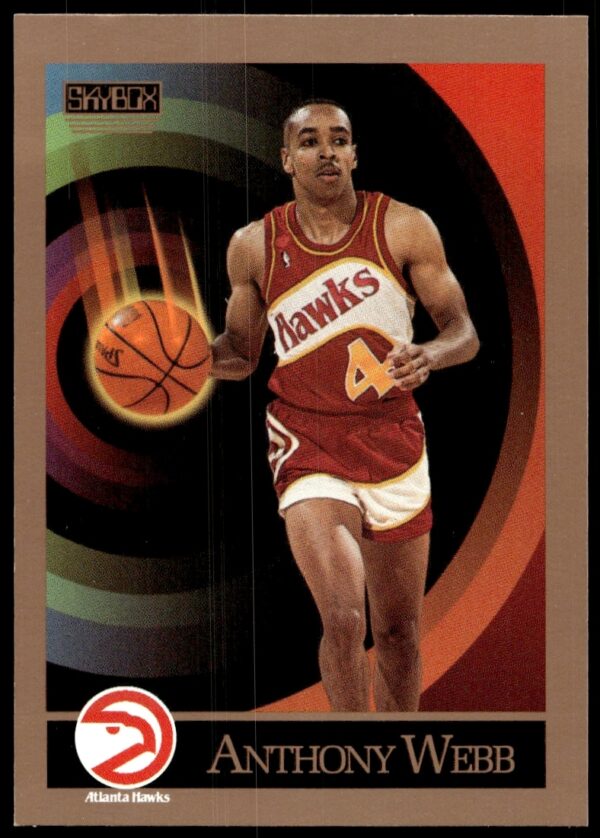 1990-91 SkyBox Anthony Spud Webb Basketball Card #10 Atlanta Hawks Jersey