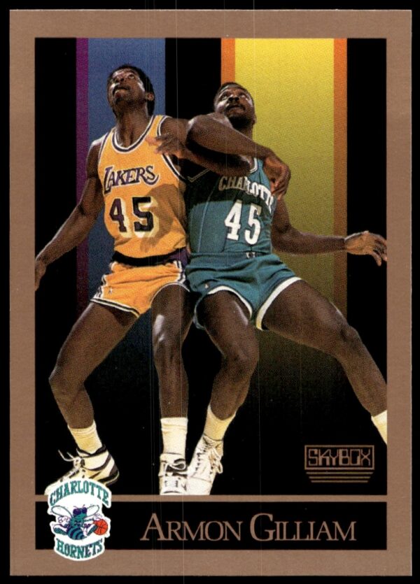 Armon Gilliam 1990-91 SkyBox Basketball Card #29 Action Shot Front.