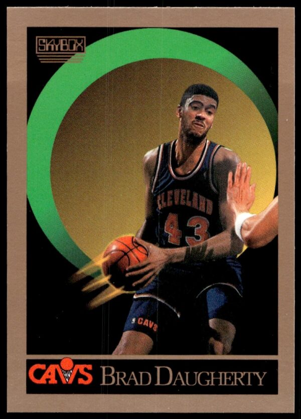 Brad Daugherty 1990-91 SkyBox Card #50 Front, Cleveland Cavaliers Center Action Shot
