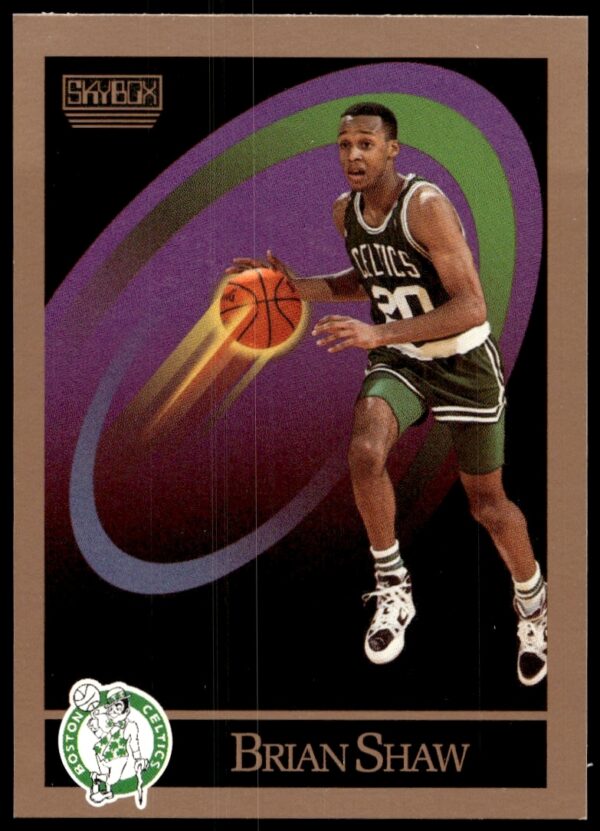 Brian Shaw SkyBox 1990-91 Celtics Basketball Card #23 Front Image