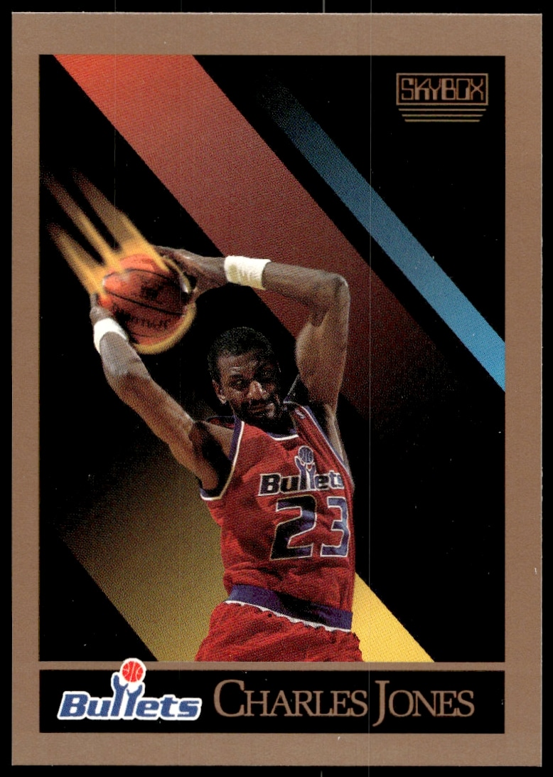 Charles Jones 1990-91 SkyBox Basketball Card #290, showcasing his competitive spirit in team uniform.
