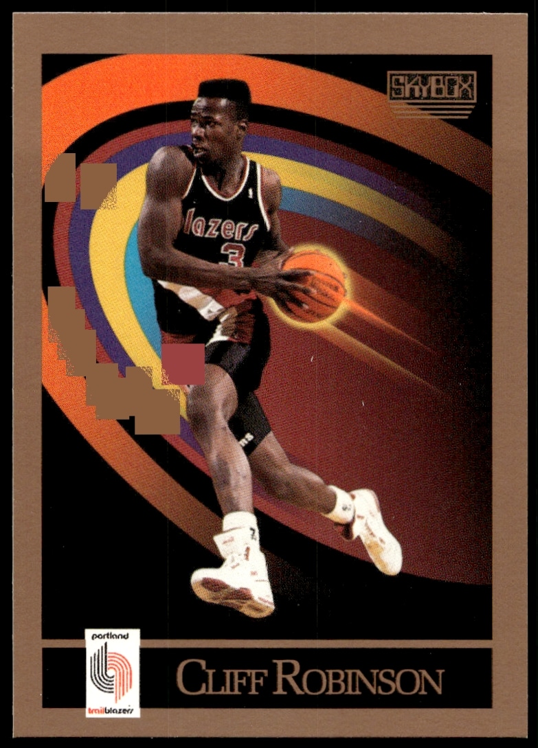Cliff Robinson 1990-91 SkyBox card #239, Portland Trail Blazers, front view.