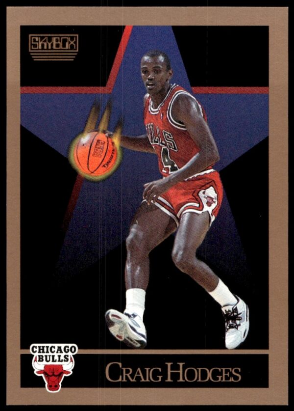 Craig Hodges 1990-91 SkyBox basketball card #40, Chicago Bulls, classic 90s vibrant design.
