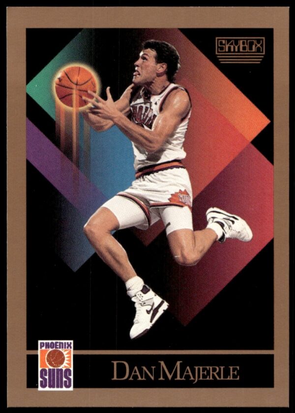 Dan Majerle 1990-91 SkyBox card #226, Phoenix Suns action pose, vintage collectible.