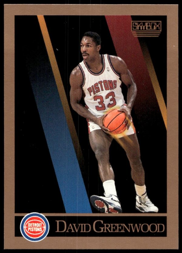 David Greenwood 1990-91 SkyBox Basketball Card #86, classic early 90s collectible design.
