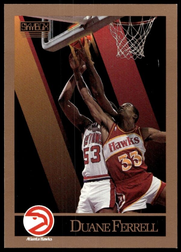 SkyBox Duane Ferrell 1990-91, Card Front, Athletic Action, NBA Basketball, #2.