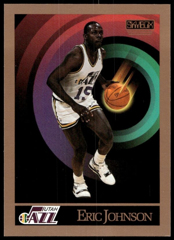 1990-91 SkyBox Eric Johnson Basketball Card #280, showcasing early 90s on-court action.