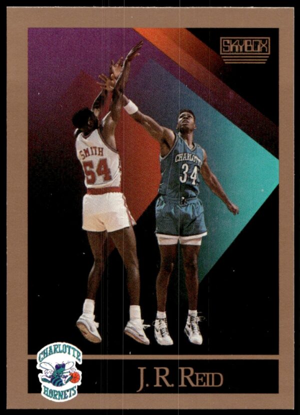 1990-91 SkyBox #32 J.R. Reid Basketball Card Front Image
