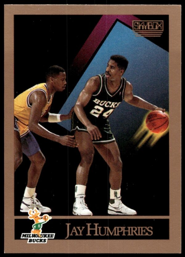 1990-91 SkyBox Jay Humphries Milwaukee Bucks NBA trading card #158.