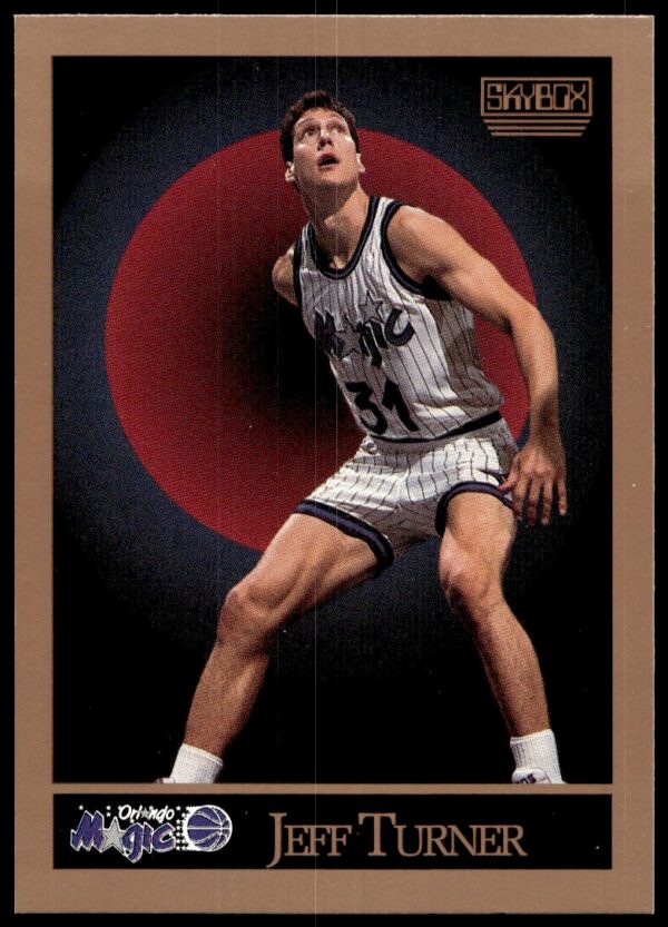 Jeff Turner 1990-91 SkyBox #208: Orlando Magic NBA card front.
