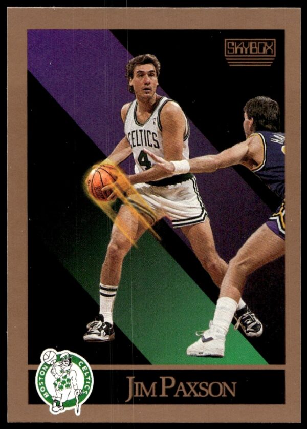 1990-91 SkyBox Jim Paxson card #21, featuring NBA portrait in uniform.