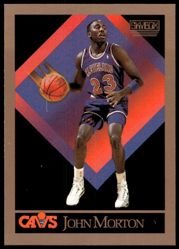 John Morton in Cavaliers uniform, 1990-91 SkyBox Basketball Card #54.