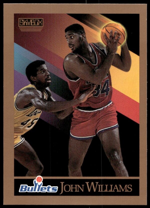 SkyBox 1990-91 John Williams Basketball Card #294, featuring action shot in team uniform.