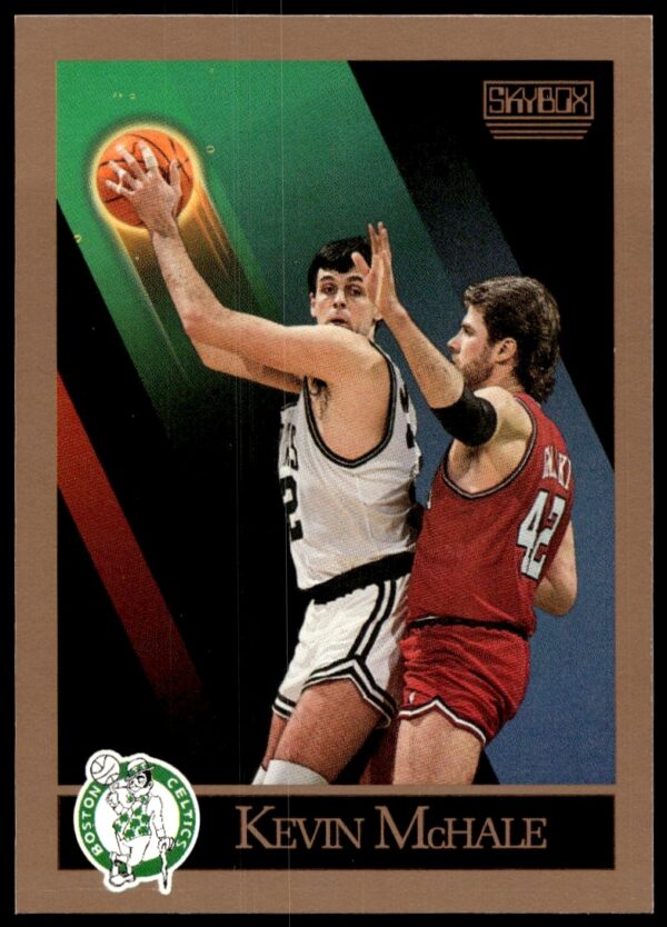 Kevin McHale 1990-91 SkyBox Basketball Card #19, Celtics Game Action.