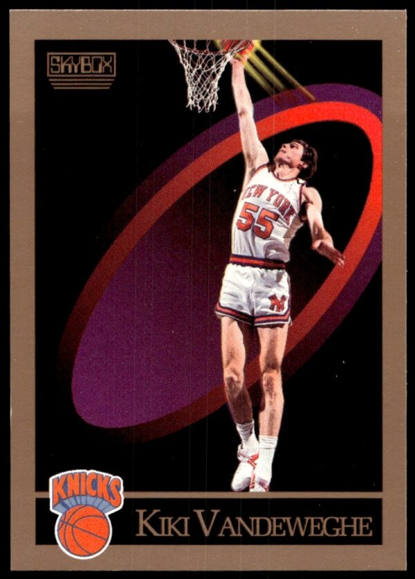 Kiki Vandeweghe 1990-91 SkyBox Card #194, NBA action snapshot, vintage collectible.