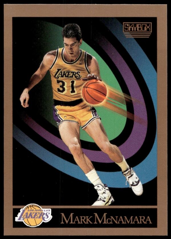 SkyBox Basketball Card 1990-91, Mark McNamara #139, featuring action shot.