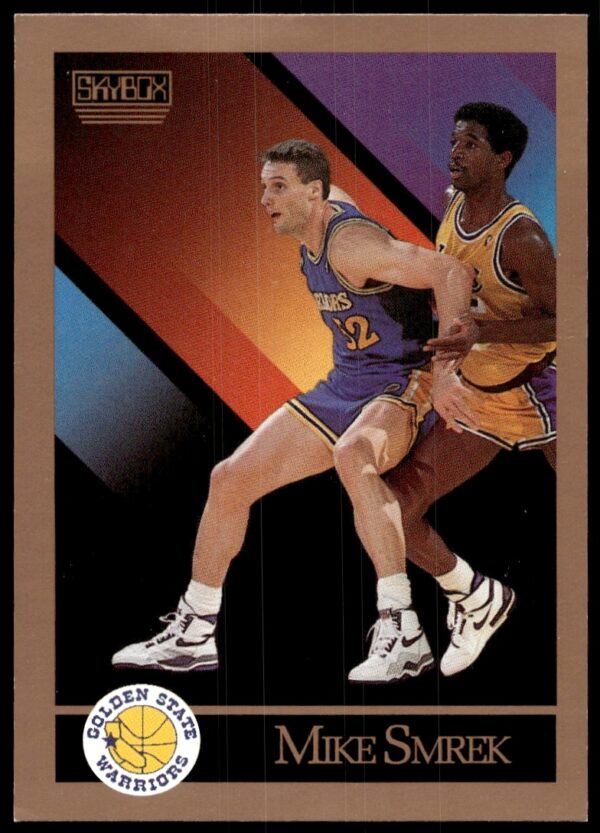 Mike Smrek 1990-91 SkyBox card #101, showcasing vibrant early 90s basketball design.
