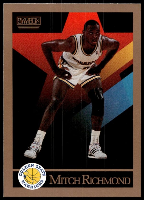 Mitch Richmond 1990 SkyBox #100 card, capturing his dynamic presence on the Sacramento Kings court.